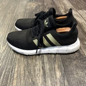 Adidas Original Swift Run Women's Size 8 Core Black F34309 Running Gold Tan